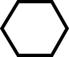 hexagon vector icon symbol isolated on white background