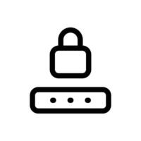 Password icon in trendy outline style isolated on white background. Password silhouette symbol for your website design, logo, app, UI. Vector illustration, EPS10.