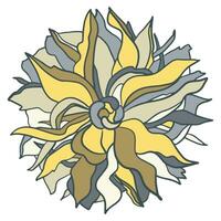 A hand-drawn vector spring flower. Flowers for design.