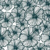 hojas y flores dibujado a mano gráficos. sin costura patrones para tela y embalaje diseño. un textil modelo. vector