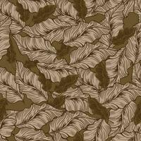 Leaves. Hand-drawn graphics. Seamless patterns for fabric and packaging design. vector