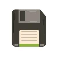 Diskette. An object from the 90s, 80s. Retro. Icon isolated on white background. vector