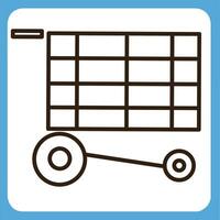 shopping cart icon on plain background vector