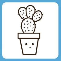 cactus icono vector, plano icono, carrera contorno icono conjunto aislado en blanco antecedentes plano vector ilustración, móvil aplicación negocio icono.