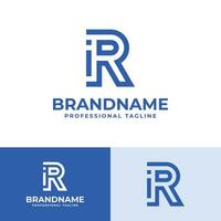 Letter RI Modern Logo, suitable for business with RI or IR initials vector