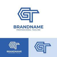 Modern Initials GT Logo, suitable for business with GT or TG initials vector