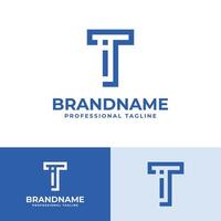 Letter TI Modern Logo, suitable for business with TI or IT initials vector