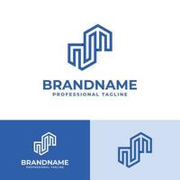 Modern Initials NM Logo, suitable for business with NM or MN initials vector