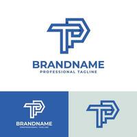 Modern Initials TP Logo, suitable for business with TP or PT initials vector