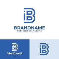 Letter BI Modern Logo, suitable for business with BI or IB initials vector