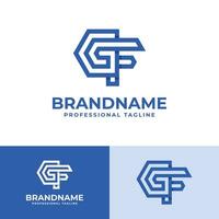 Modern Initials GF Logo, suitable for business with GF or FG initials vector