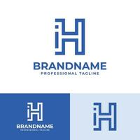 Letter HI Modern Logo, suitable for business with HI or IH initials vector