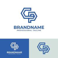 Modern Initials CP Logo, suitable for business with CP or PC initials vector