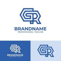 Modern Initials GR Logo, suitable for business with GR or RG initials vector