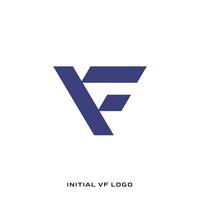 inicial letra vf logo diseño modelo vector ilustración