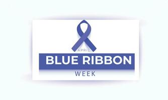 Blue Ribbon Week. background, banner, card, poster, template. Vector illustration.