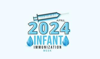 National infant immunization week. background, banner, card, poster, template. Vector illustration.