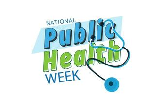 National Public Health Week. background, banner, card, poster, template. Vector illustration.