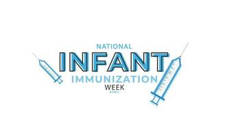 National infant immunization week. background, banner, card, poster, template. Vector illustration.