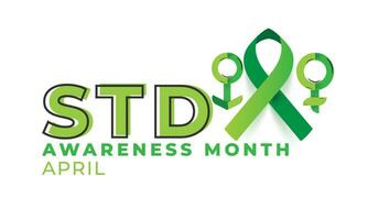 Sexually transmitted diseases awareness month. background, banner, card, poster, template. Vector illustration.