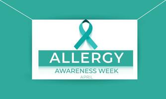 Allergy Awareness Week. background, banner, card, poster, template. Vector illustration.