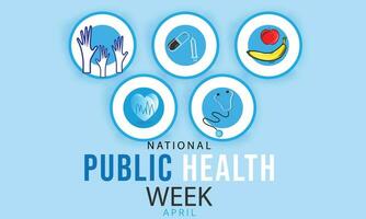 National Public Health Week. background, banner, card, poster, template. Vector illustration.