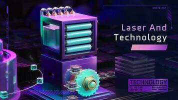 laser et technologie, Animé Titre pack avec une science-fiction torsion video