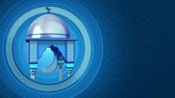 RAMADAN KAREEM EID AL FITR ARABIC ISLAMIC  BLUE ABSTRACT BACKGROUND  ANIMATION LOOP video