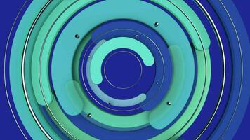 blauw en groen abstract achtergrond cirkel animatie lus video