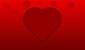 sencillo rojo San Valentín día fondo, amor para texto vector