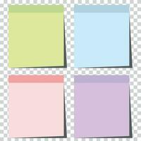 Realistic sticky note with shadow. Message on notepaper. Reminder. Vector illustration.