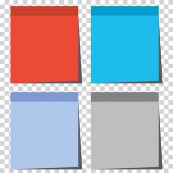 Realistic sticky note with shadow. Message on notepaper. Reminder. Vector illustration.