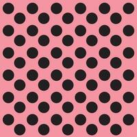 pink background with black polka dots vector