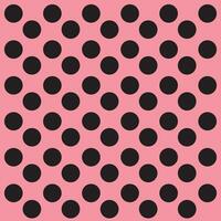 pink background with black polka dots vector