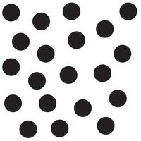 White background with black polka dots vector