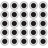 White background with black polka dots vector