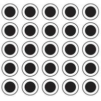 White background with black polka dots vector