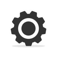 Gear icon simple silhouette flat style vector illustration.