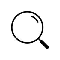 Magnifying search loop icon flat style vector illustration.