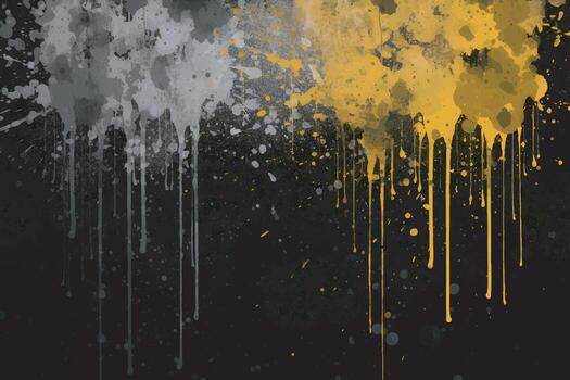 AI generated Yellow color abstract dirty grunge background vector