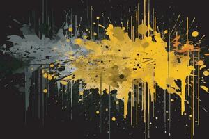 AI generated Yellow color abstract dirty grunge background vector