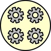 Gears Line Filled Icon vector