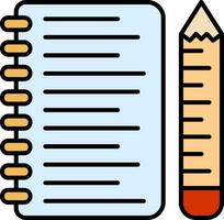 Notes Line Filled Icon vector