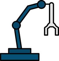 Robotic Arm Line Filled Icon vector