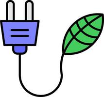 Green Energy Line Filled Icon vector