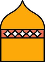 Islamic Architecture Line Filled Icon vector