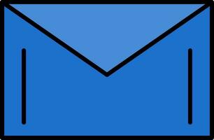 icono lleno de línea de correo vector