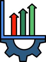 Setting Line Filled Icon vector