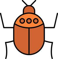 insecto línea lleno icono vector