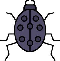 Beetle Line Filled Icon vector